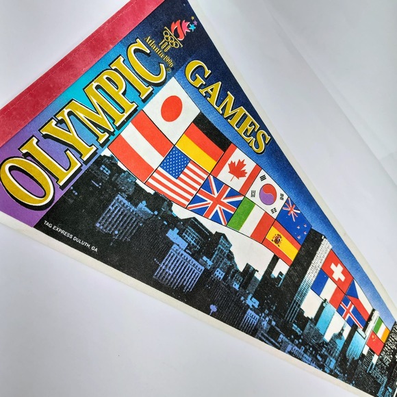 1996 Atlanta Olympic Games Pennant Countries - Picture 1 of 3